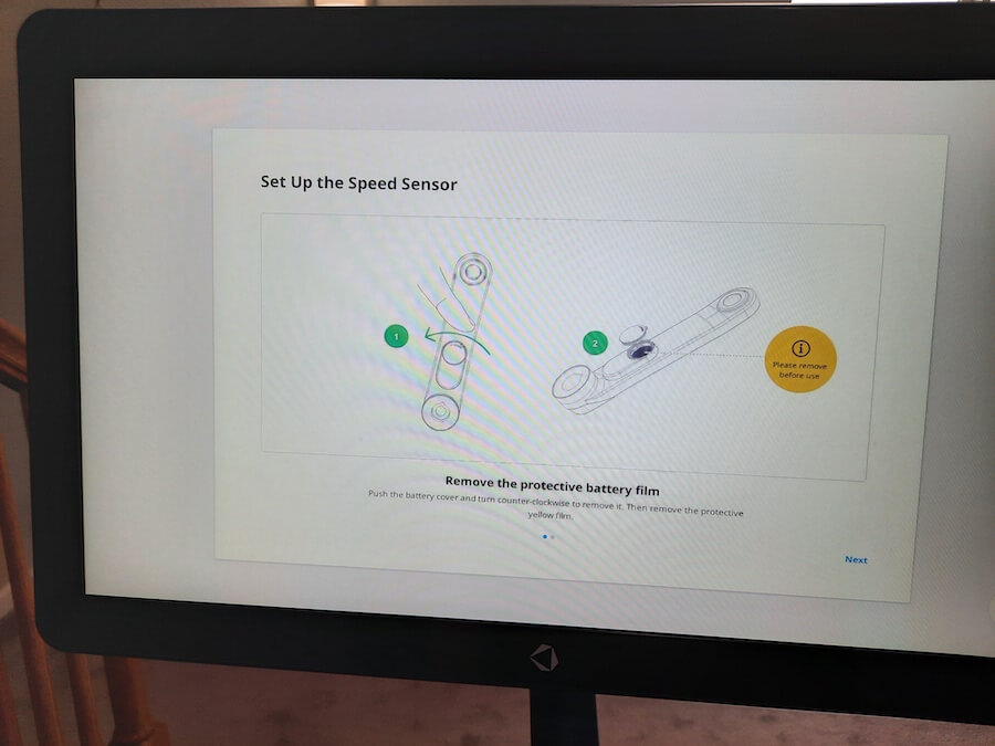 set-up speed sensor of myx ii